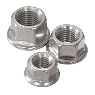 Nueces Hex serradas titanio del borde Din6923