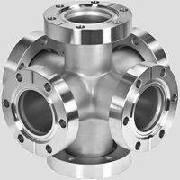 Vacuum Flanged 6 Way Cross